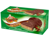 Afbeelding product 1 - Wafels met cremevulling met hazelnootsmaak omhuld met chocolade 120g