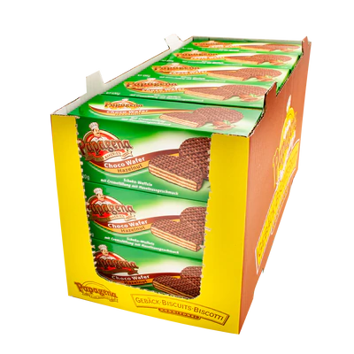 Afbeelding product 2 - Wafels met cremevulling met hazelnootsmaak omhuld met chocolade 120g