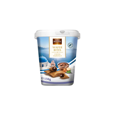 Afbeelding product 1 - Wafer bites chocolade-hazelnoot 150g