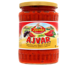 Image du produit - Ajvar mild préparation de légumes aux poivrons 540g