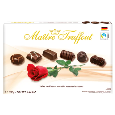 Image du produit 1 - Assortiment de pralines boîte rose 180g