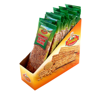 Image du produit 2 - Barre  craquante au caramel aux  cacahuètes et au sésame  60g