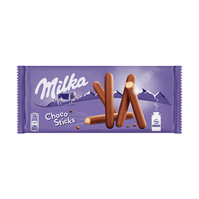 Image du produit 1 - Biscuits-bâtonnets enrobés de tendre chocolat au lait Choco sticks 112g