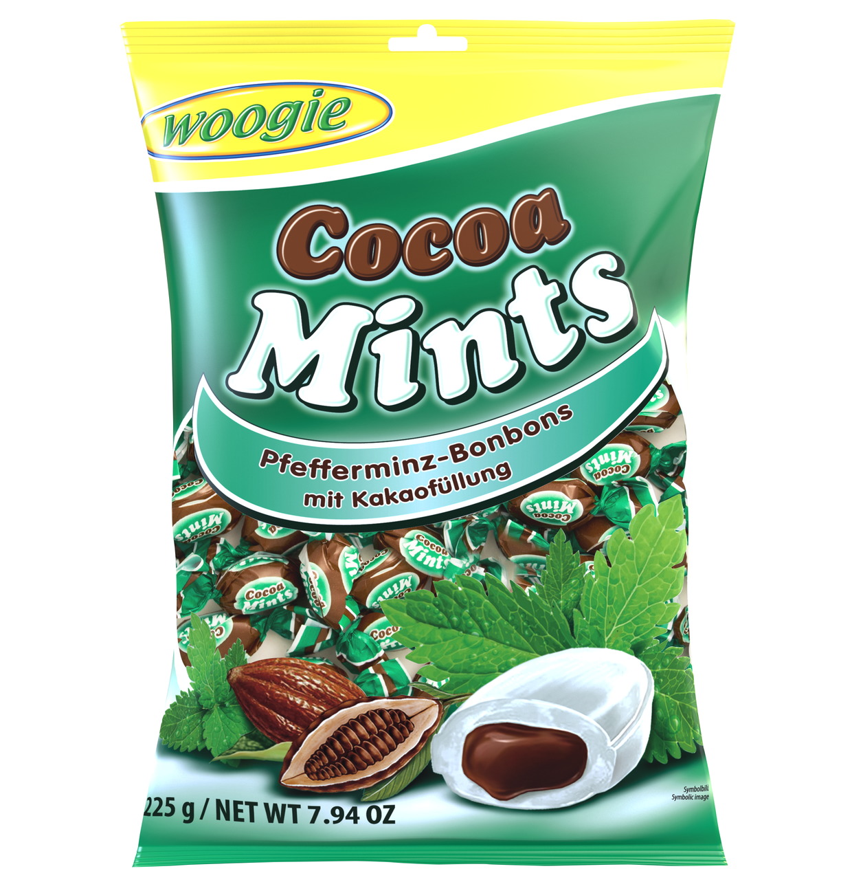 Gunz Bonbons A La Menthe Poivree Fourres Au Chocolat 225g