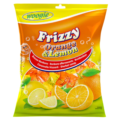 Image du produit 1 - Bonbons effervescents frizzy orange et citron 170g