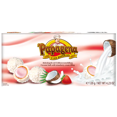 Image du produit 1 - Boules de noix de coco avec crème à la fraise 120g