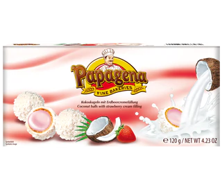 Image du produit - Boules de noix de coco avec crème à la fraise 120g