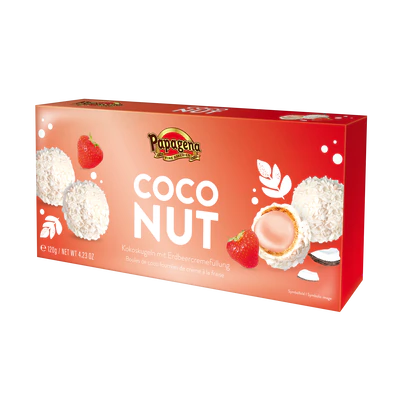 Image du produit 1 - Boules de noix de coco avec crème à la fraise 120g