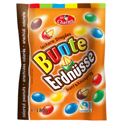 Image du produit 1 - Cacahuettes enrob&eacute;s de chocolat au lait 180g