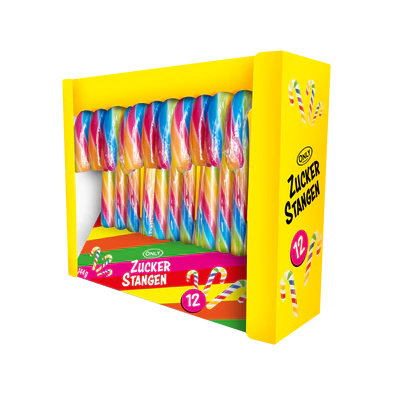 Image du produit 1 - Cannes à sucre arc-en-ciel 144g (12x12g)
