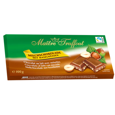 Image du produit 1 - Chocolat au lait et aux noisettes 100g