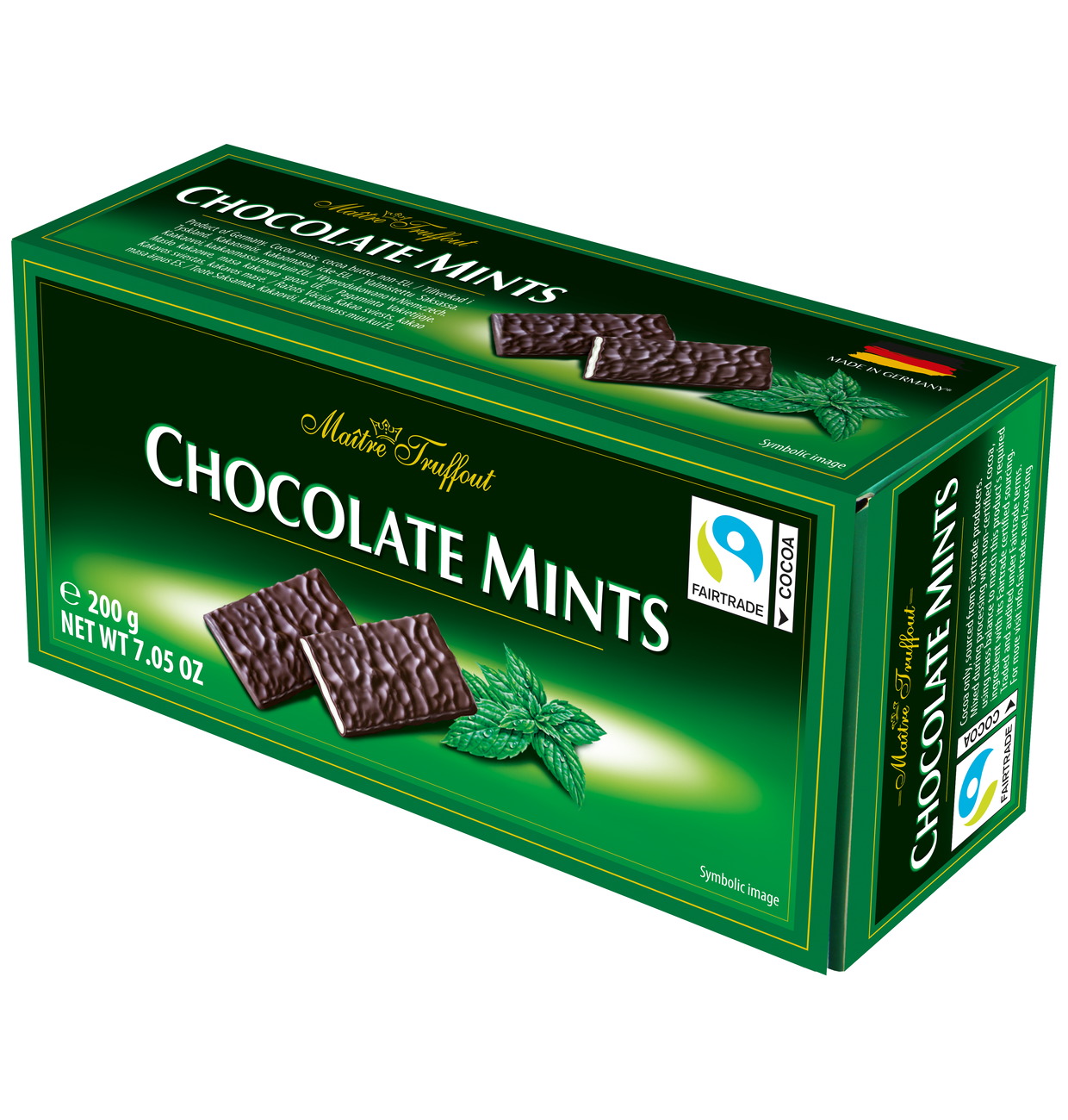 Gunz Chocolat extra noir fourré à la crème à la menthe 200g