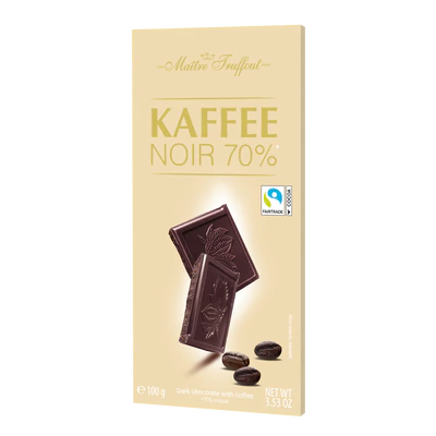 Image du produit 1 - Chocolat noir 70% au caf&eacute; 100g