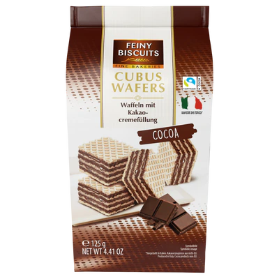 Image du produit 1 - Cubus Wafers cacao 125g