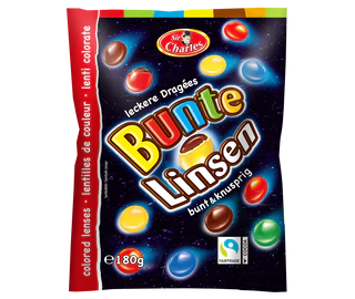 Image du produit - Dragée chocolat multicolore au chocolat au lait 180g