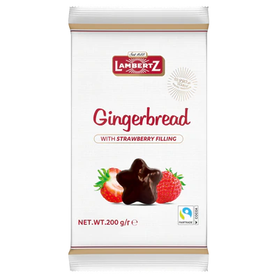 Image du produit 1 - Étoiles pain d'épice à la confiture de fraise 200g