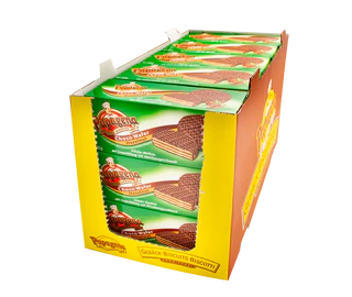 Image du produit 2 - Gaufres fourrées de crème goût noisette enrobées de chocolat 120g