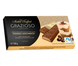 Image du produit 1 - Grazioso chocolat au lait fourr&eacute; d&acute;un m&eacute;lange cr&eacute;meux au tiramisu 100g (8x12,5g)
