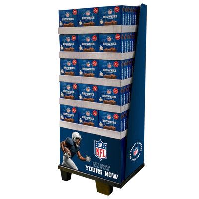 Image du produit 1 - NFL Brownies 144 x 8x30g display - Pr&eacute;vente jusqu&rsquo;au 20/10 - Disponible &agrave; partir de janvier 27