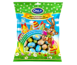 Image du produit - Oeufs en chocolat au lait fourrés à la crème à la noisette grands 400g