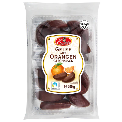 Image du produit 1 - Pâte de fruits chocolatée au goût d'orange 200g