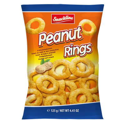 Image du produit 1 - Peanut rings snack au maïs et aux cacahuètes 125g