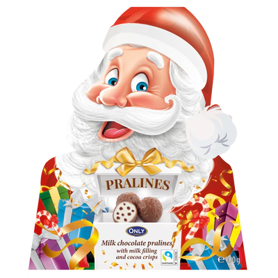 Image du produit 1 - Père Noel avec pralinés de chocolat au lait et éclats de cacao 100g