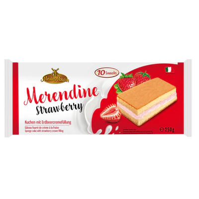 Image du produit 1 - Petit g&acirc;teau fourr&eacute; &agrave; la cr&egrave;me &agrave; la fraise 250g