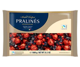 Image du produit - Pralines rouge/or en chocolat au lait avec crème à la noisette 1kg