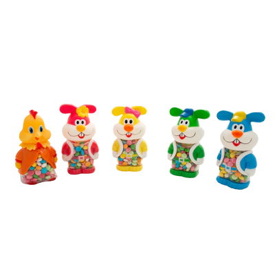 Image du produit 2 - Tirelire personnages de Pâques avec des perles en sucre 35x110g présentoir