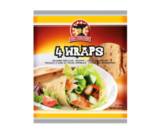 Image du produit - Wraps Tortillas à la farine de blé 250g (4x25cm)
