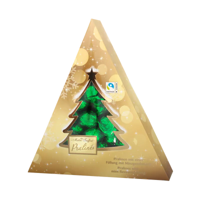 Imagen del producto 1 - Arbol navidad con bombones rellenos con crema de menta 148g