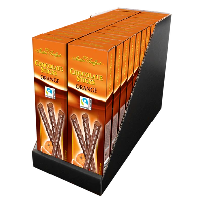 Imagen del producto 2 - Barquillos de chocolate con leche con relleno de naranja 75g