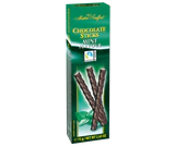 Imagen del producto 1 - Barquillos de chocolate negro con relleno de menta 75g