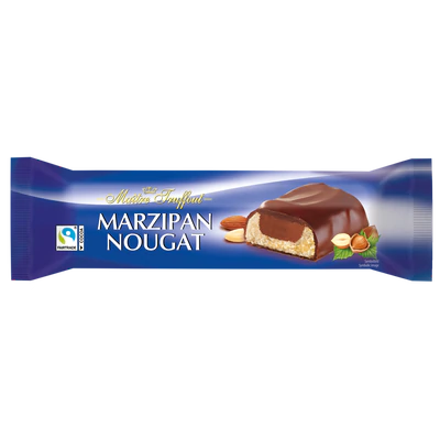 Imagen del producto 1 - Barrita de mazapán y praliné con chocolate con leche 75g