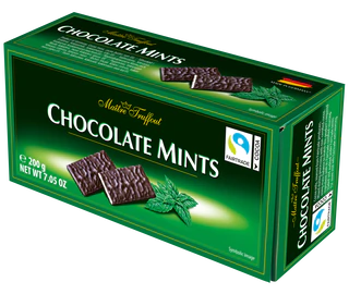 Imagen del producto 1 - Chocolate Mints - chocolate amargo relleno con crema de menta 200g