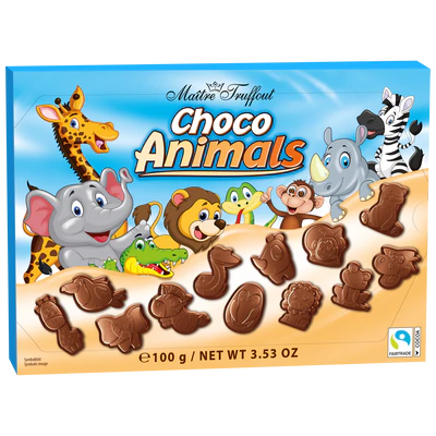 Imagen del producto 1 - Chocolate con leche choco animales 100g