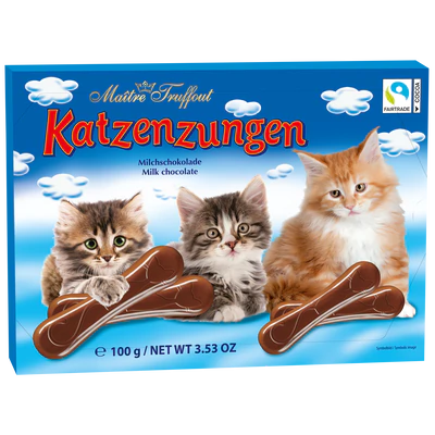Imagen del producto 1 - Chocolate con leche lenguas de gato 100g