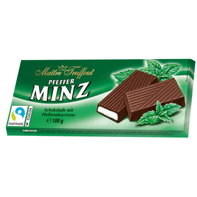 Imagen del producto 1 - Chocolate relleno de crema de menta 100g