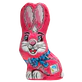 Imagen del producto - Conejito sentado fucsia de chocolate con leche 60g