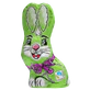 Imagen del producto - Conejo sentado verde de chocolate con leche 60g