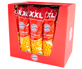 Imagen del producto 2 - FC Bayern Munich XXL Bolas de maíz con sabor de pimientos salado 300g