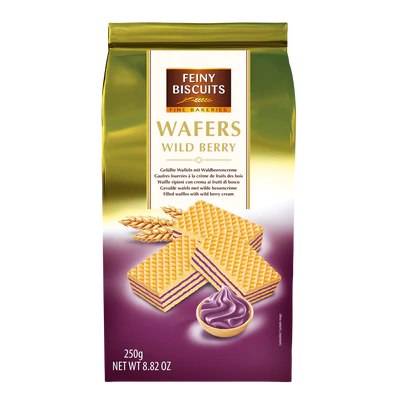 Imagen del producto 1 - Gofres con relleno de crema de frutas del bosque 250g
