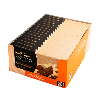 Imagen del producto 2 - Grazioso chocolate con leche relleno con crema de tiramisu 100g (8x12,5g)