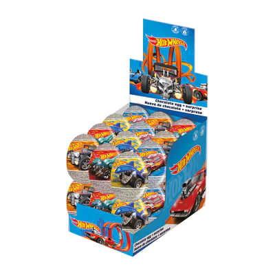 Imagen del producto 1 - Hot wheels  huevos sorpresa 48x20g display de mostrador