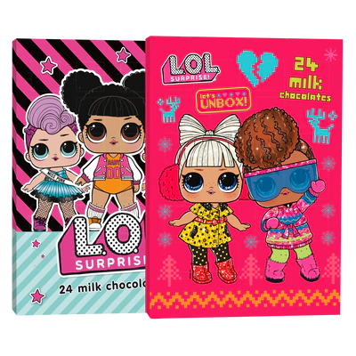 Imagen del producto 1 - L.O.L. Calendario de adviento cartón mixto 2 tipos 75g