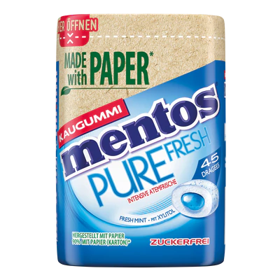 Imagen del producto 1 - Mentos Pure Fresh Mint Goma de mascar 90g