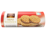 Imagen del producto - Mini sandwich galletas con relleno de crema de cacao 180g