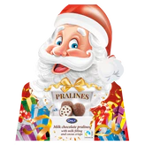 Imagen del producto - Papá Noel pralinés de chocolate con leche relleno con crema de leche & cereales de cacao 100g