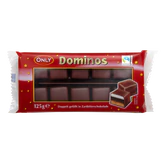 Imagen del producto - Piezas de Dominó con chocolate amargo 125g